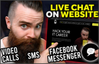 Video por NetworkChuck para Chat en vivo, FB y SMS