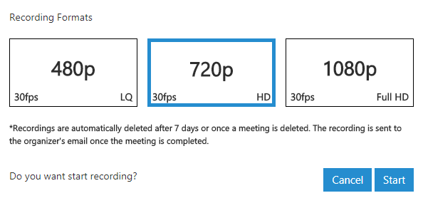 Grabe en diferentes definiciones con la Videoconferencia Web 3CX