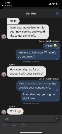 Mensajes unificados de Beta IOS