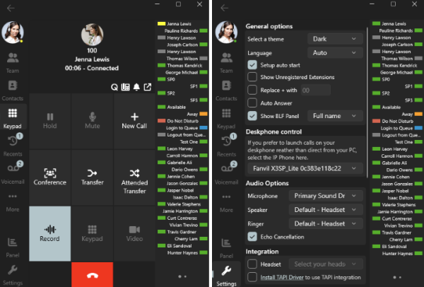 Úselo como softphone o con un teléfono de escritorio Úselo como softphone o con un teléfono de escritorio