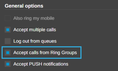 Aceptar llamadas desde Grupos de Timbrado Aceptar llamadas desde Grupos de Timbrado