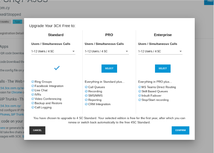 Actualización gratis a una suscripción con 4sc Actualización gratis a Enterprise o PRO con 4SC
