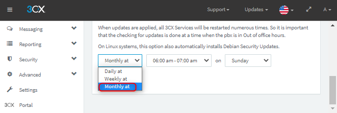 Actualizaciones mensuales con el Update 4 Actualizaciones mensuales automáticas de su sistema