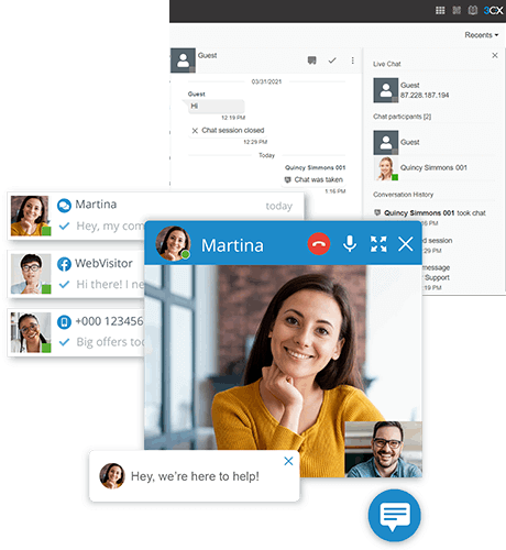 Integración de multiples canales de comunicación en su contact center
