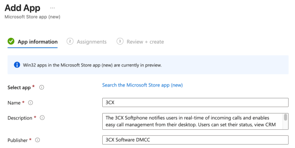 Softphone 3CX en Intune Softphone 3CX en Intune