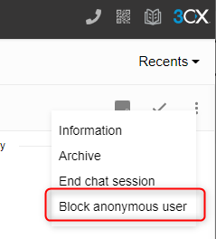 Bloquear usuarios anónimos Bloquear visitantes de su chat en vivo