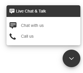 Burbuja chat en vivo con ambas opciones