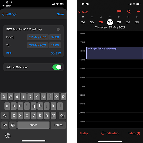 Calendario dispositivo iOS