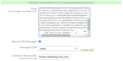 Certificado SSL MS Teams Certificado SSL para integración de MS Teams
