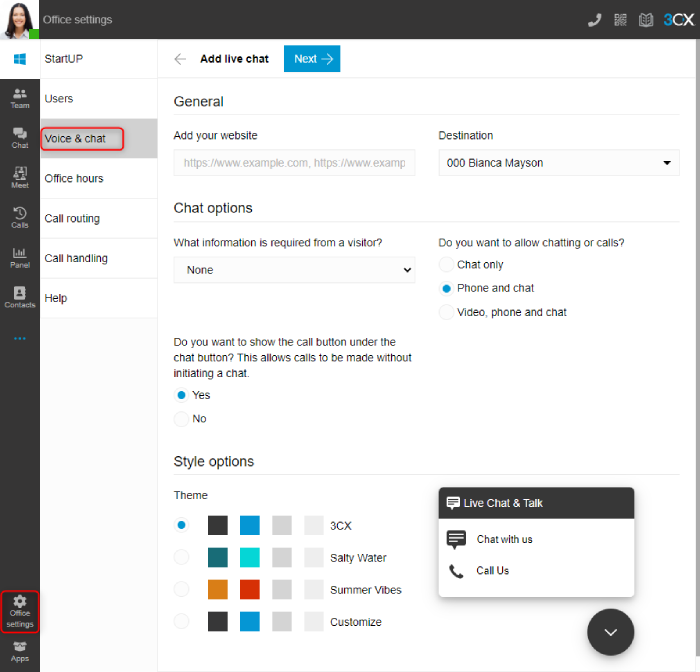 Gran Funcionalidad de StartUP: chat en vivo