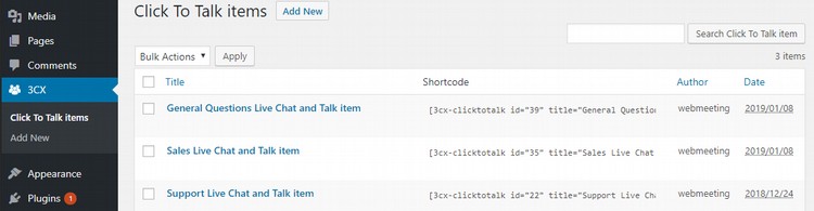 Descargue el plugin 3CX Live Chat & Talk para WordPress