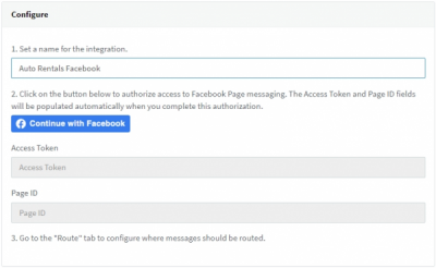 Configuración de facebook beta