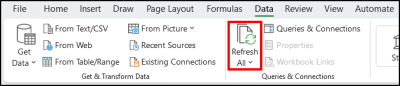 Actualizando datos en Microsoft Excel