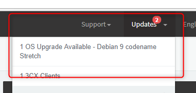 Actualice Debian 8 a 9 fácilmente desde la Consola de Administración 3CX