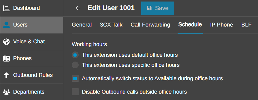 Disponibilidad de una Extensión Disponibilidad de una Extensión