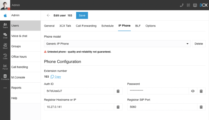 Editar telefono IP para los usuarios Editar telefono IP para los usuarios