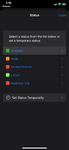 Nuevo aspecto de los estados en la App 3CX con iOS 15