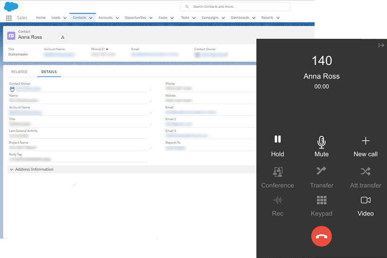 Llamada en 3CX con integración a CRM Llamada en 3CX con integración a CRM