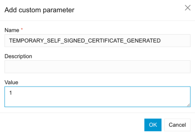 Modificando el parámetro personalizado desde la Consola de Administración