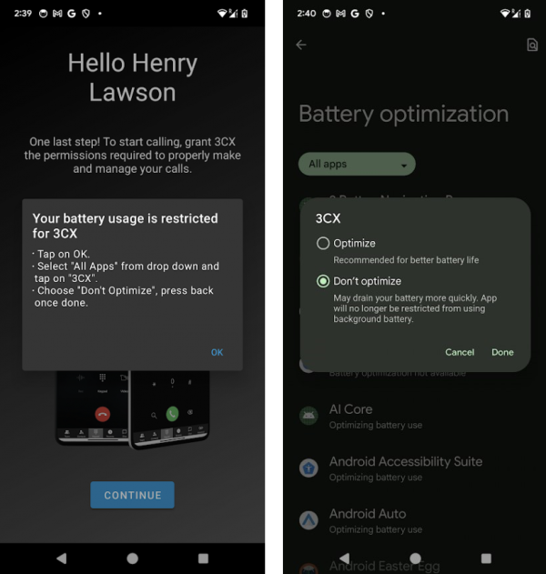 Notificación pantalla completa