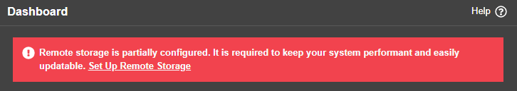 Notificaciones de almacenamiento remoto