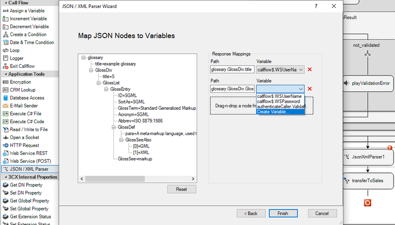 Nuevo componente para analizar JSON/XML en el 3CX CFD