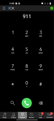 Llamar al 911 desde la App Android 3CX