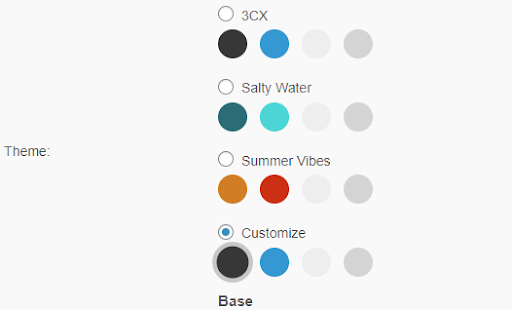 Personalización del chat en vivo Varias opciones de personalizar el chat en vivo 3CX