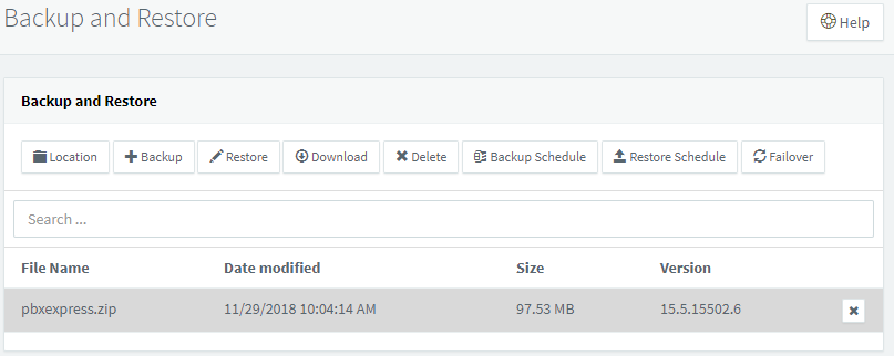Respalde y restaure su PBX en la Nube