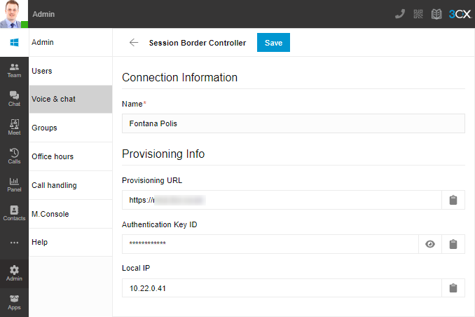Cliente Web - SBC- IP local