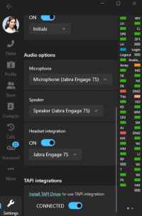 Softphone de Windows Beta 6 - Integración con auriculares Jabra