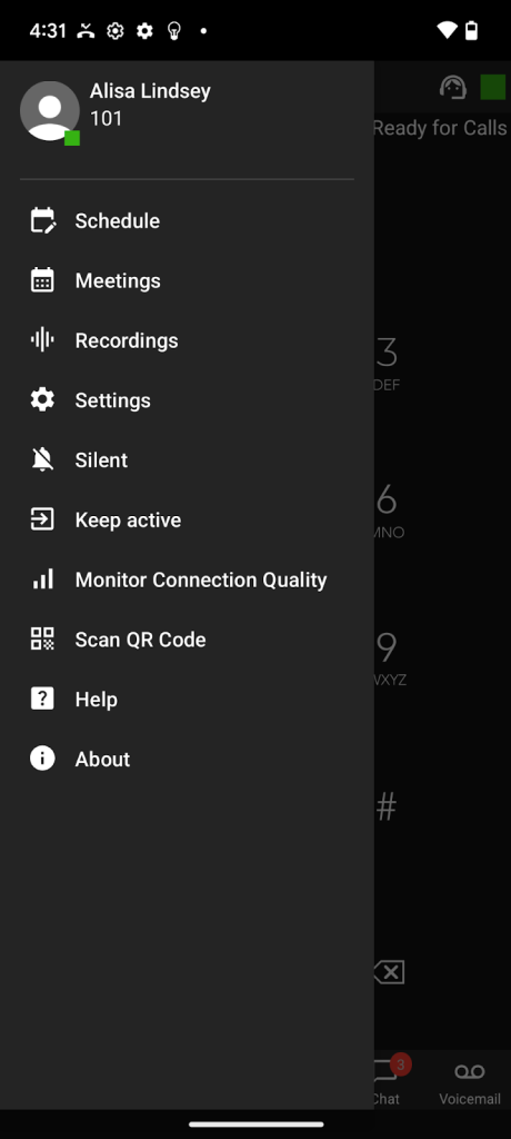 Supervisar la calidad de conexión en 3CX Android