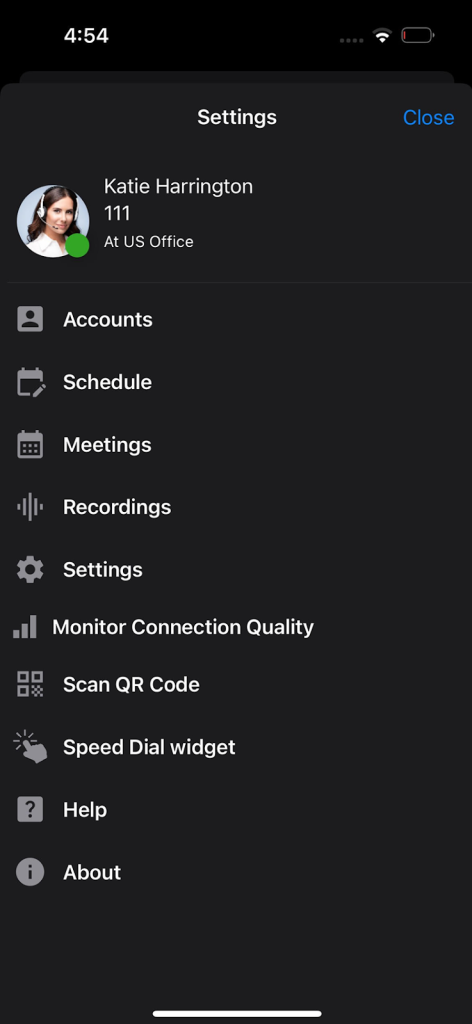Supervisar la calidad de conexión en 3CX iOS Supervisar la calidad de conexión en 3CX iOS