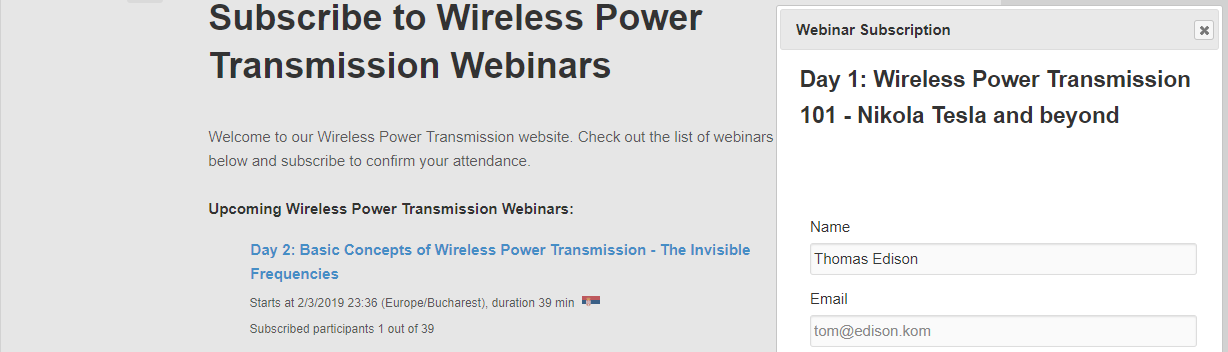 Muestre sus webinars en su sitio web