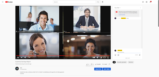 Comparta su Videoconferencia a través de Youtube para mayor alcance Videoconferencias en YouTube para millones de personas