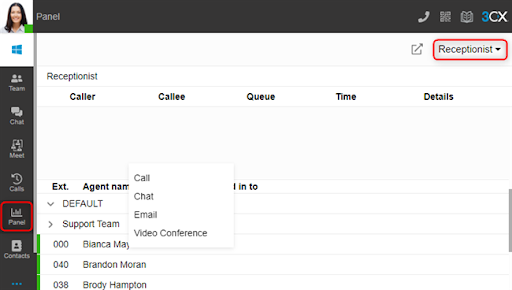 Nueva vista de recepcionista en el Update 4 Beta Nueva vista de recepcionista con mayor visibilidad