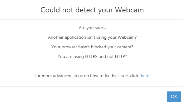 WebMeeting no Detecta la Cámara o Micrófono
