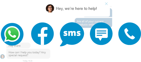 Integración de WhatsApp, Facebook, Chat en Vivo y SMS para su negocio