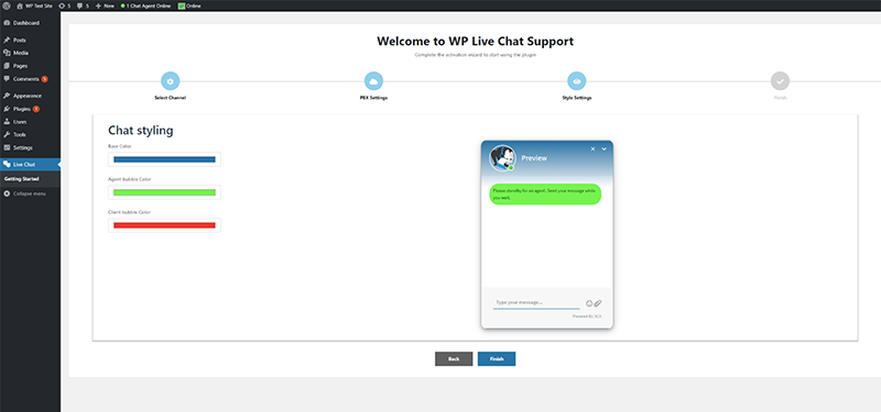 Solución de Chat en Vivo - Estilos del Chat